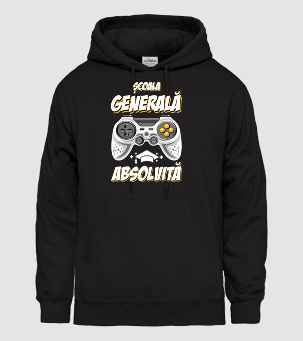 Gameri şcoală școală generală model negru pe tricou