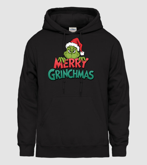 Merry Grinchmas model negru pe tricou