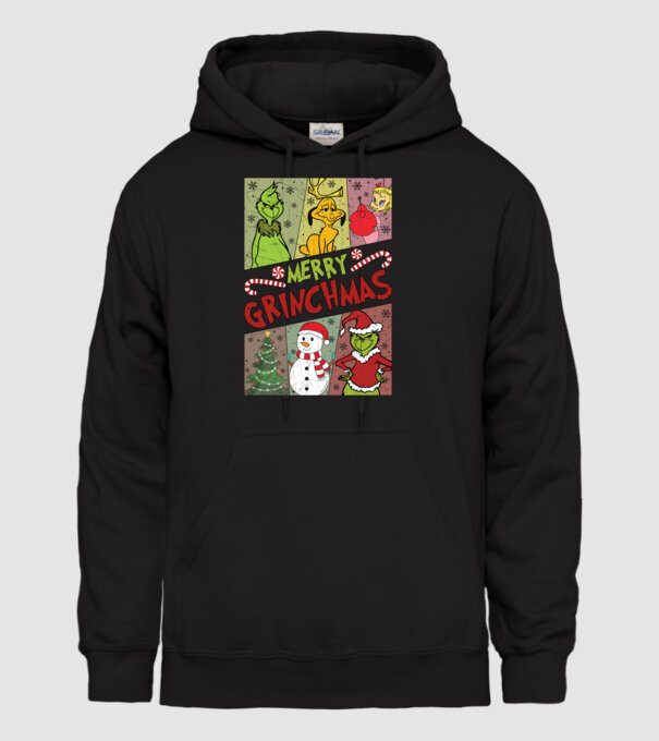 Merry Grinchmas - Grinch model negru pe tricou