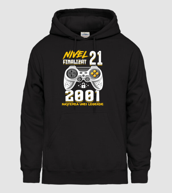 Nivel 21 finalizat. 2001 nașterea unei legende model negru pe tricou