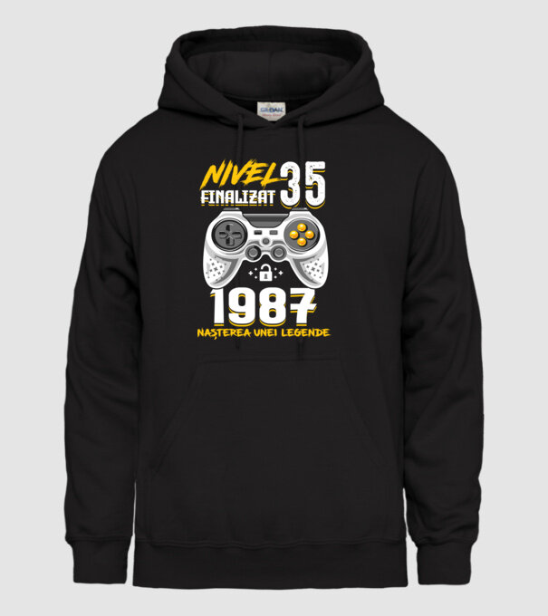 Nivel 35 finalizat. 1987 nașterea unei legende model negru pe tricou