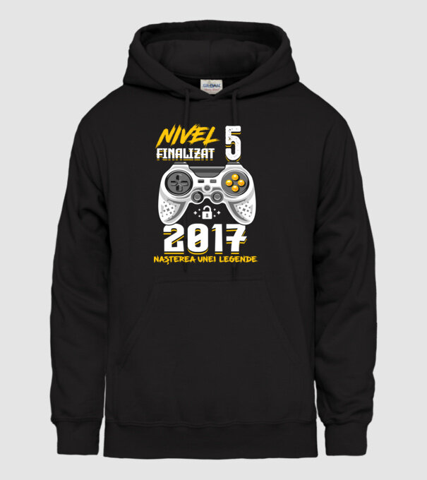 Nivel 5 finalizat. 2017 nașterea unei legende model negru pe tricou