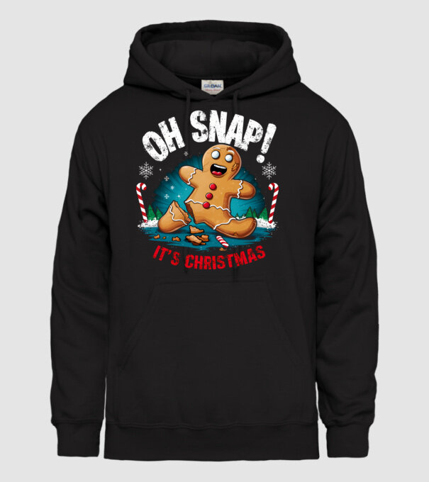 Oh snap! It's christmas Negru model negru pe tricou