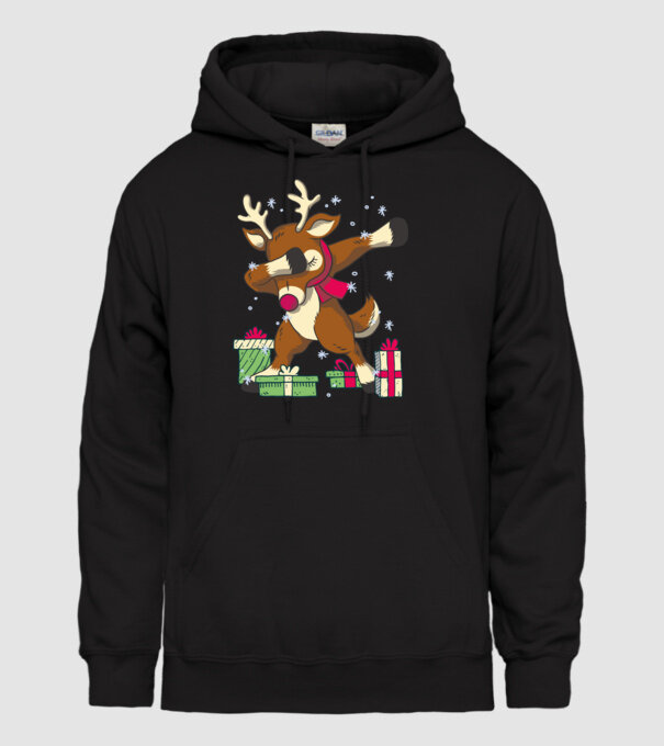 Rudolph DAB model negru pe tricou