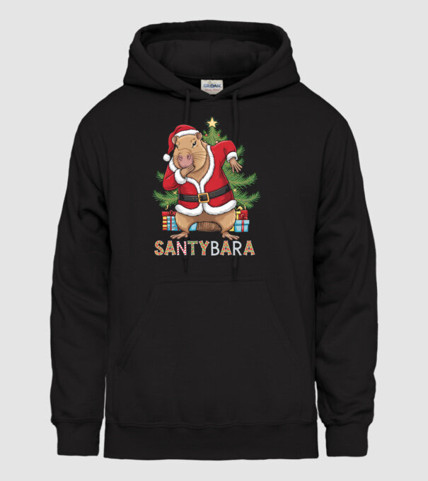 Santybara model negru pe tricou