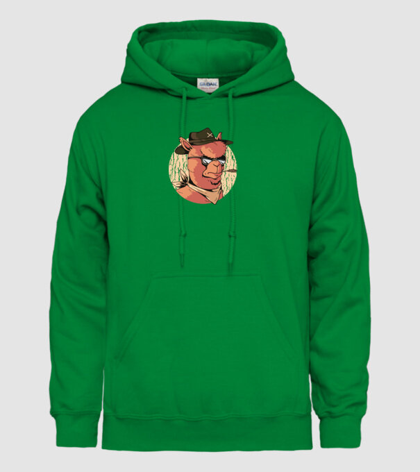 Alpaka model verde pe tricou