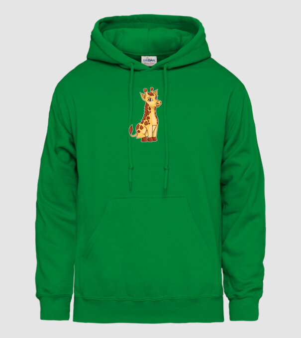 Girafă drăguță model verde pe tricou