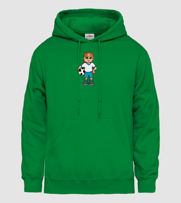 Băiat Fotbalist model verde pe tricou