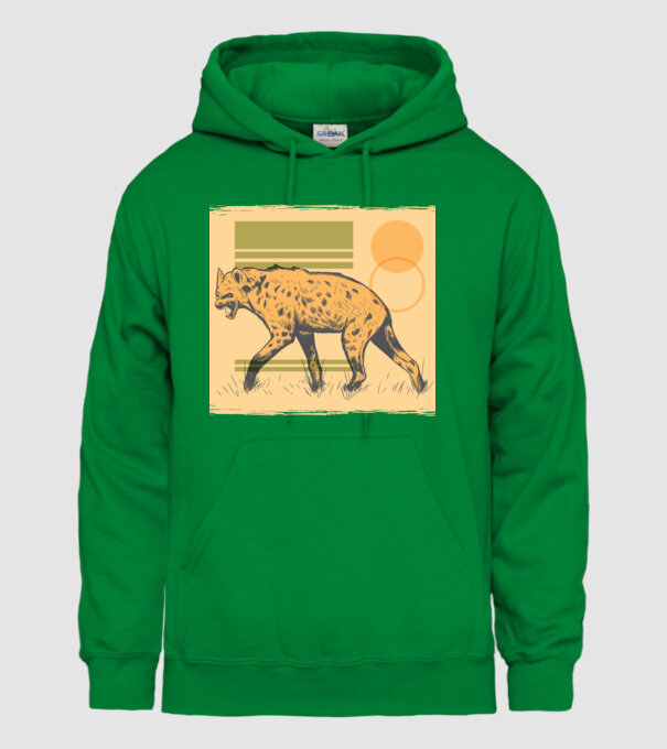 Hienă model verde pe tricou
