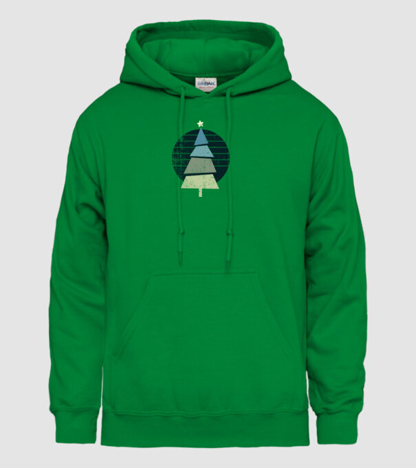 Pom de Crăciun model verde pe tricou