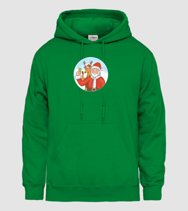 Selfie de Crăciun model verde pe tricou