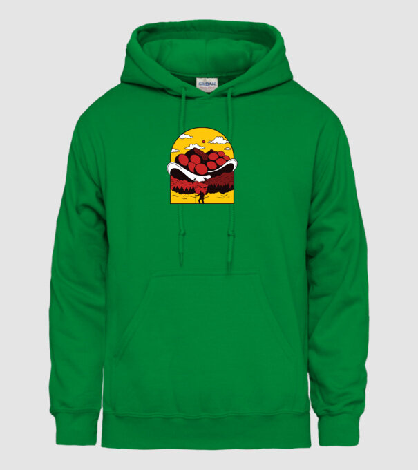 Excursie în munți model verde pe tricou