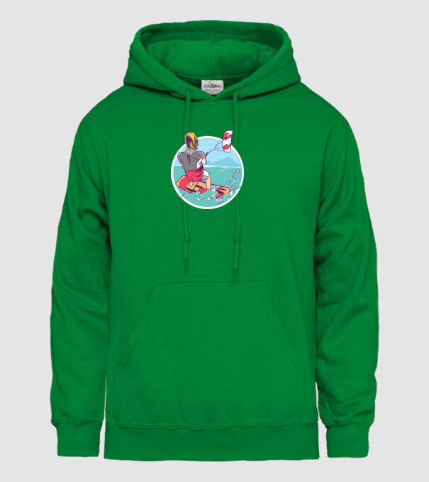 Kite Surf model verde pe tricou