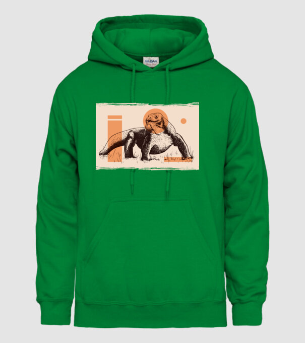 Șopârlă dragon de Komodo model verde pe tricou