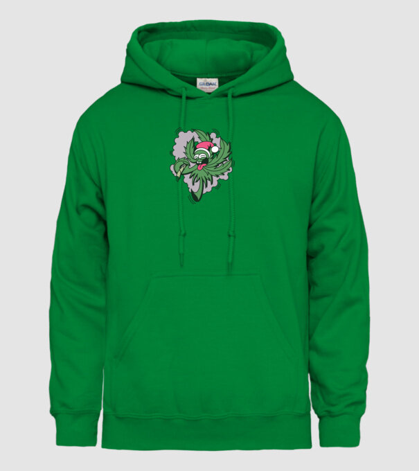 Marijuana Santa model verde pe tricou