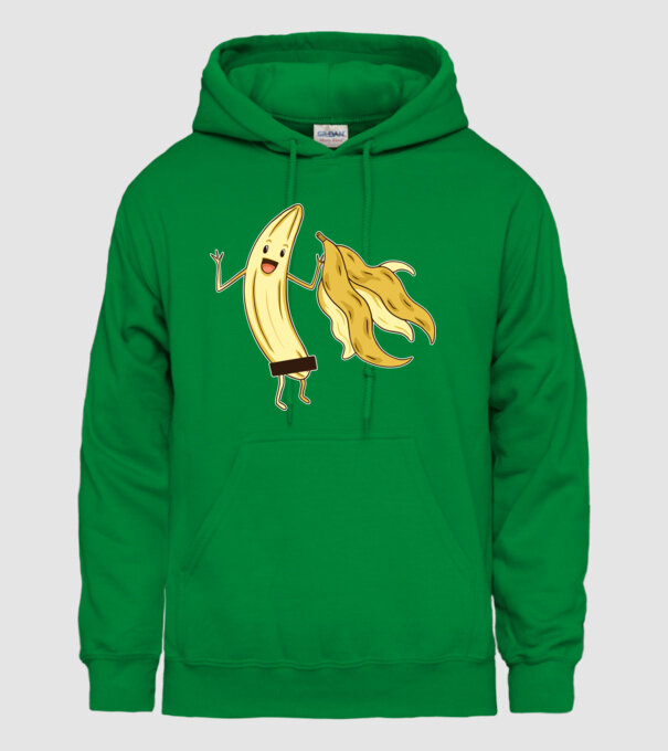 Banană goală model verde pe tricou