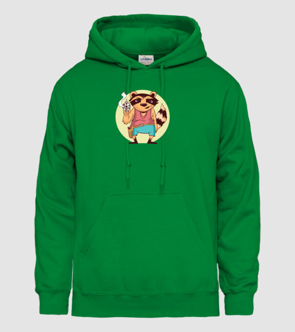 Raton cu armă model verde pe tricou