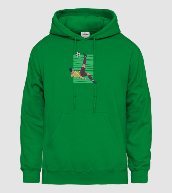 Fotbalist foarfecă model verde pe tricou