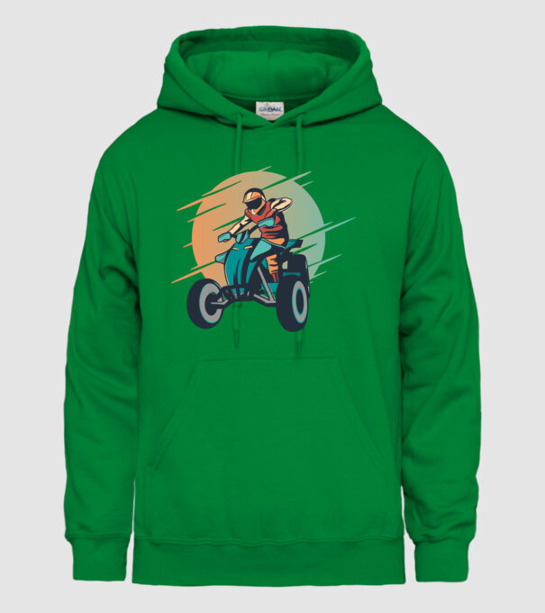 Concurent ATV model verde pe tricou