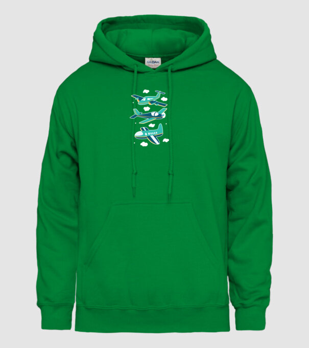Avioane model verde pe tricou