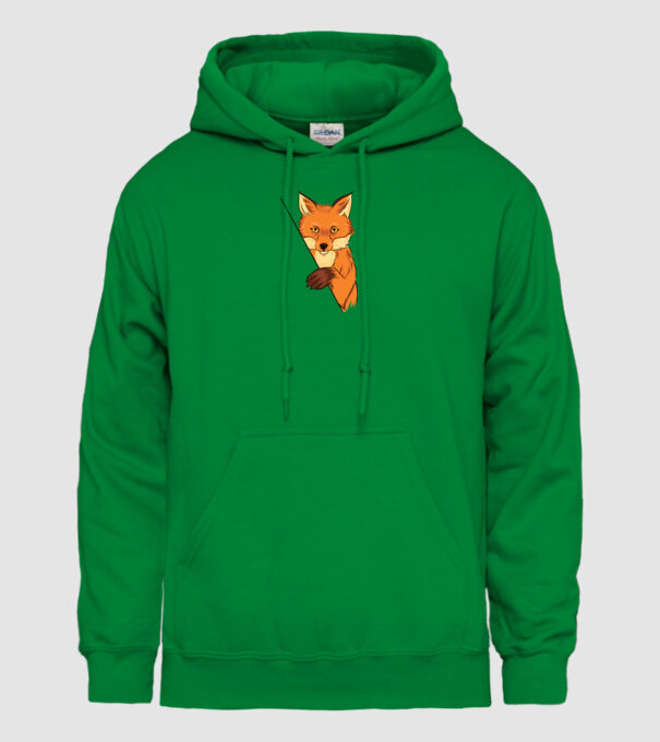 Vulpe model verde pe tricou