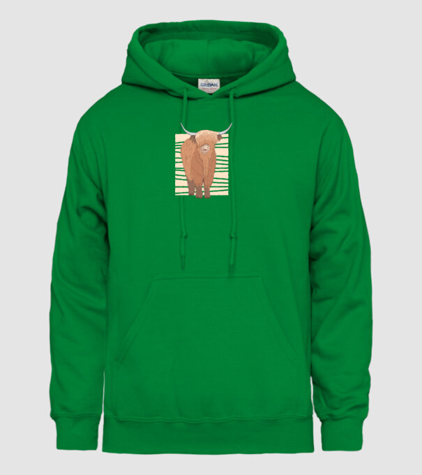 Vită scoțiană model verde pe tricou