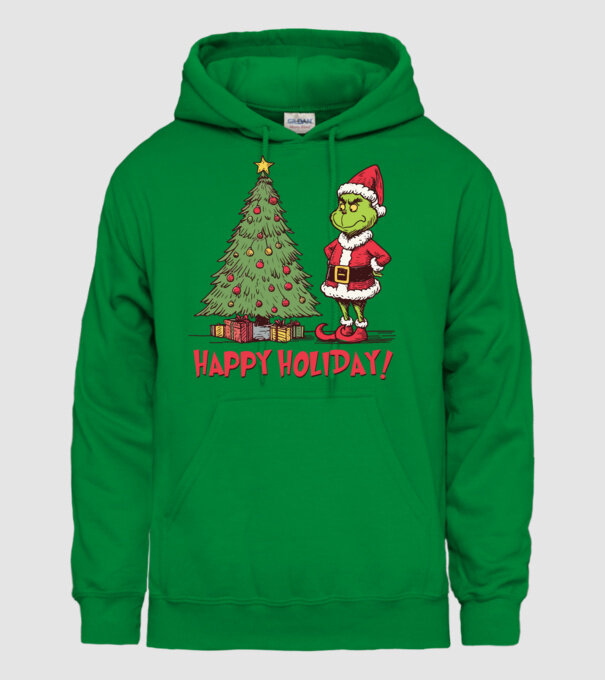 Happy Holiday Grinch model verde pe tricou