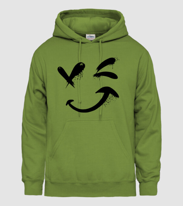 Emoji fericit Râs model verde de măr pe tricou