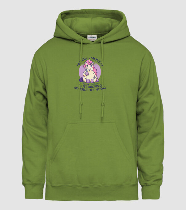 Nu mișcă nimeni, mi-a căzut acul de tricotat - Unicorn model verde de măr pe tricou