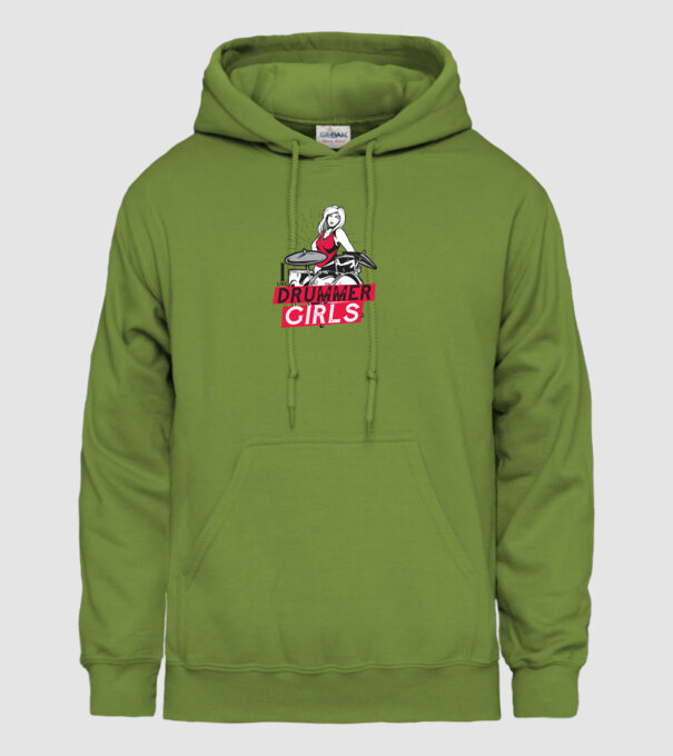 Îmi plac fetele bateriste model verde de măr pe tricou