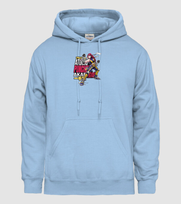 Anime fată Războinic model albastru deschis pe tricou