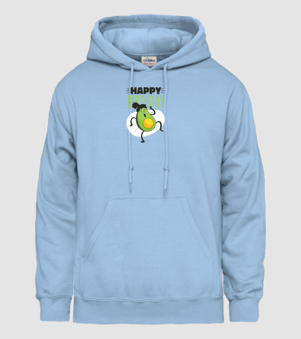Avocado La mulți ani model albastru deschis pe tricou