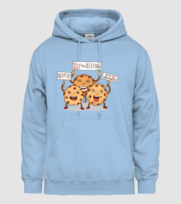 Protest Cookie model albastru deschis pe tricou