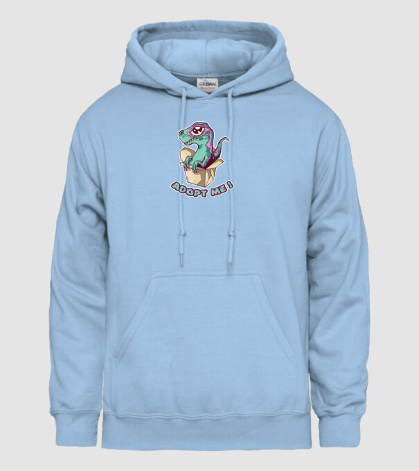 Raptor drăguț model albastru deschis pe tricou