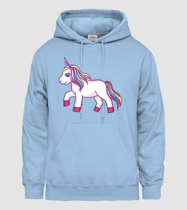 Unicorn drăguț model albastru deschis pe tricou