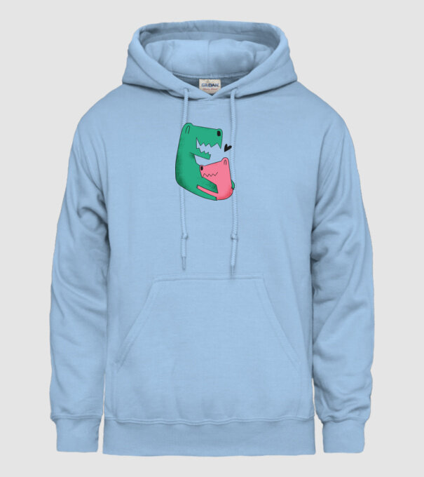 Dinozaur Tată Fiu model albastru deschis pe tricou