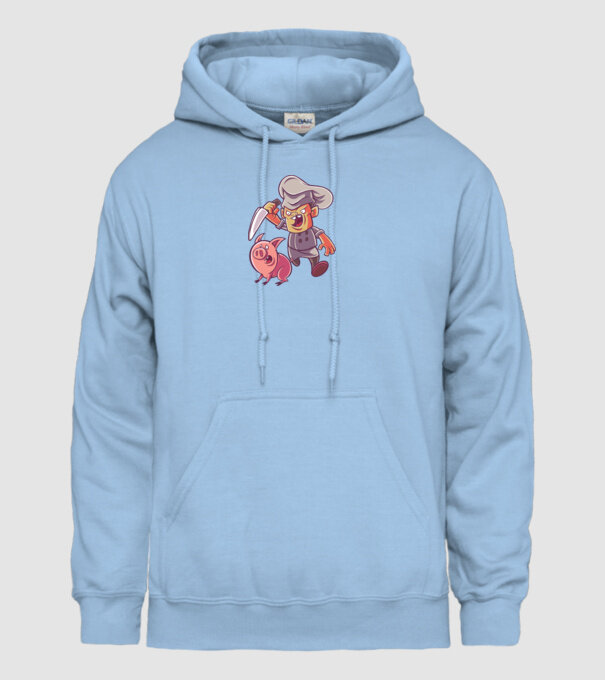Sacrificare porc Măcelar model albastru deschis pe tricou