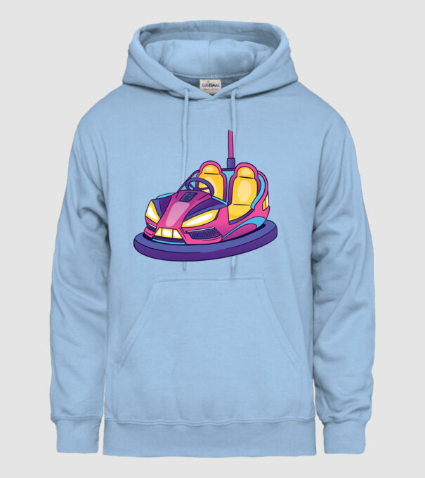 Dodgem model albastru deschis pe tricou