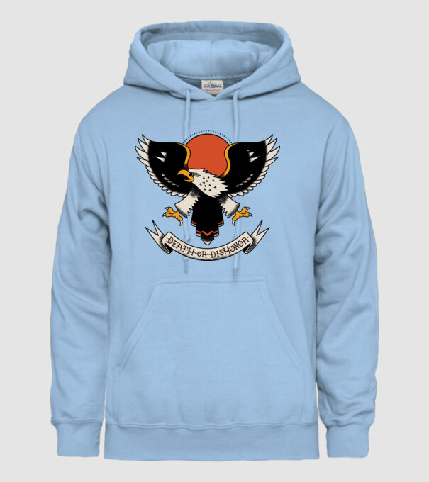 Eagle Tatuaj model albastru deschis pe tricou