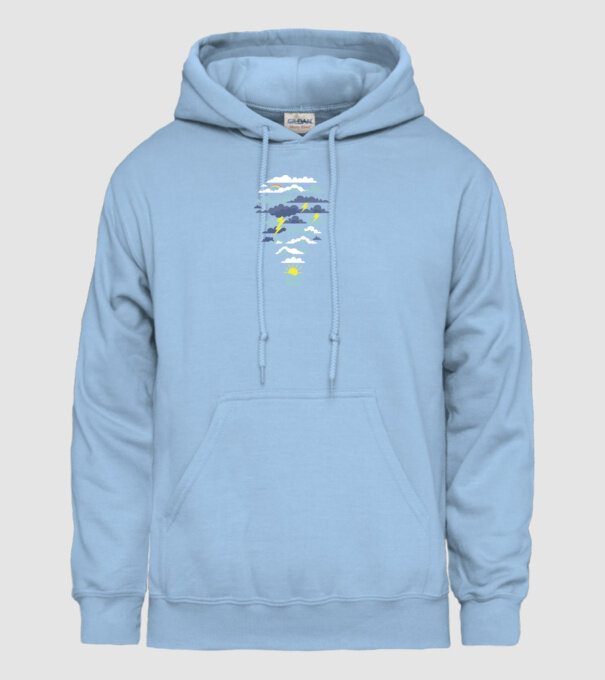 Nor Balon model albastru deschis pe tricou