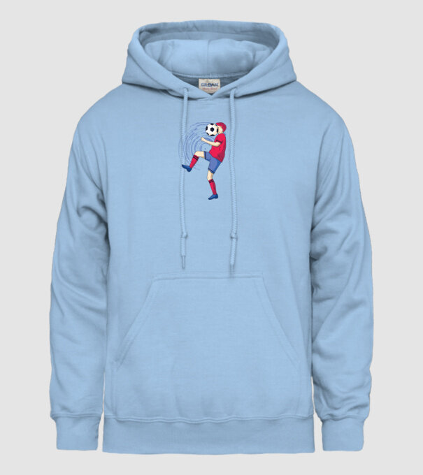 Fotbalist model albastru deschis pe tricou