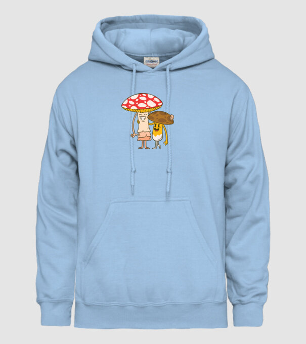 Familie Ciuperci model albastru deschis pe tricou