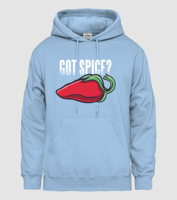 Got Spice ardei model albastru deschis pe tricou