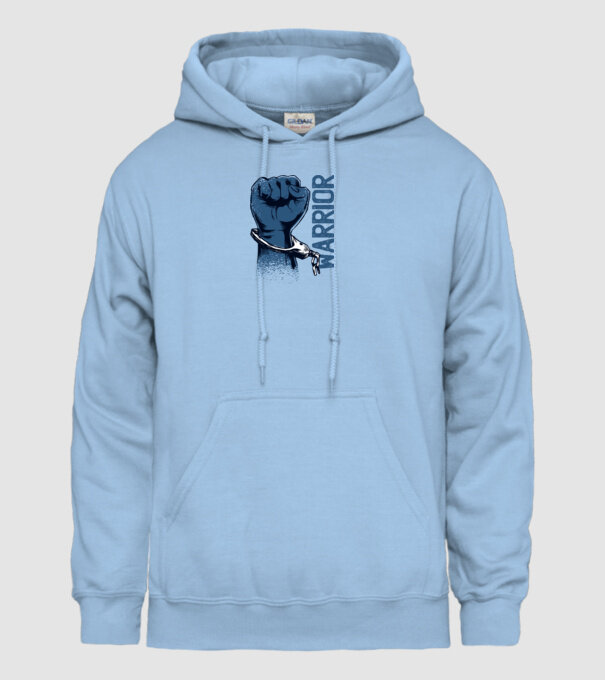 Pumn războinic model albastru deschis pe tricou