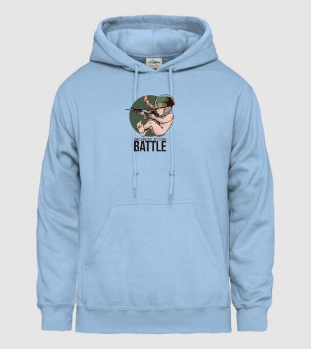 Născut pentru a lupta model albastru deschis pe tricou
