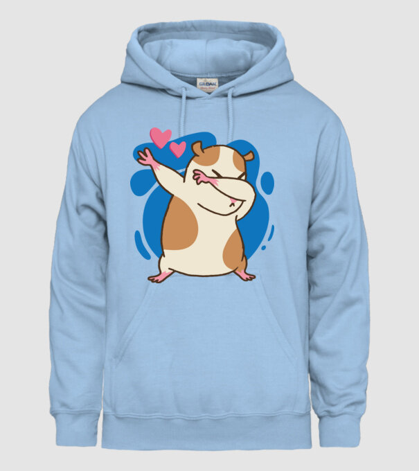 Hamster DAB model albastru deschis pe tricou