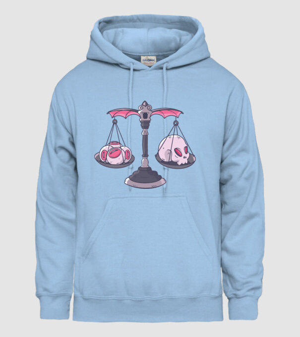 Balanță Horror model albastru deschis pe tricou
