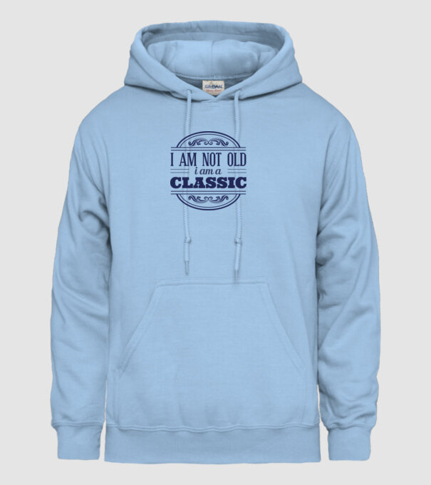 'I''m not old, I am a Classic' model albastru deschis pe tricou