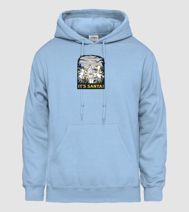 Dinozauri de Crăciun model albastru deschis pe tricou