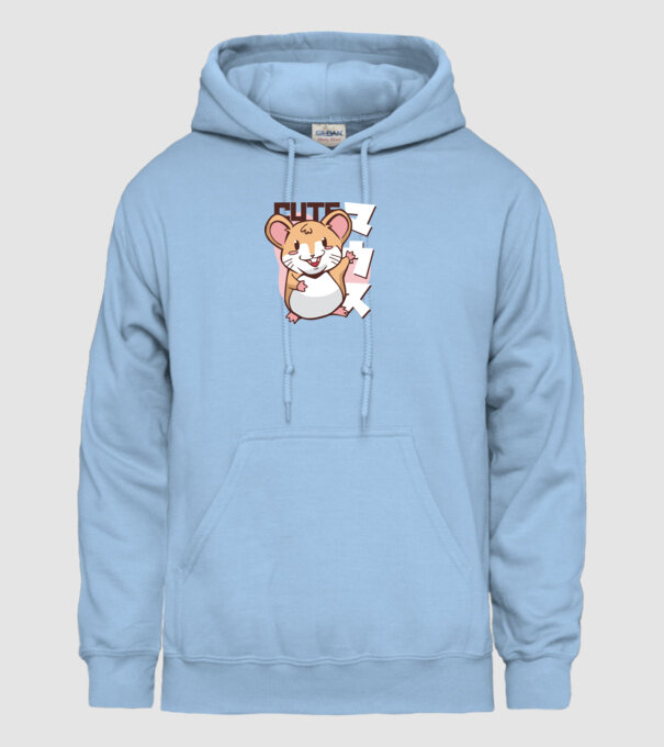 Șoarece Kawaii model albastru deschis pe tricou